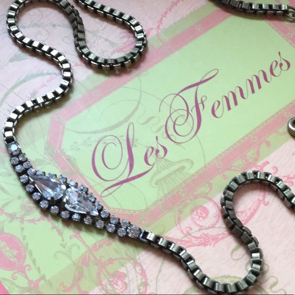 C+I Petite Pear Crystal Collar Necklace - Picture 4 of 4